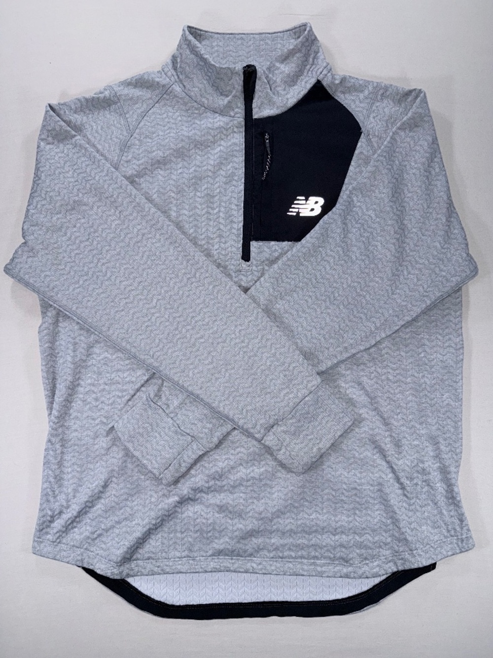 New Balance Men's NB Heat Grid Half Zip Pullover Large Grey EUC